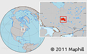 Gray Location Map of Rouyn-Noranda