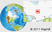 Physical Location Map of Rouyn-Noranda, highlighted country