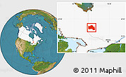 Satellite Location Map of Rouyn-Noranda, highlighted country