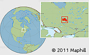Savanna Style Location Map of Rouyn-Noranda