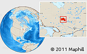 Shaded Relief Location Map of Rouyn-Noranda
