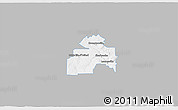 Gray 3D Map of Sherbrooke, single color outside
