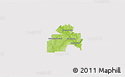 Physical 3D Map of Sherbrooke, cropped outside