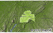 Physical 3D Map of Sherbrooke, darken