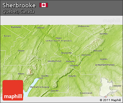 Physical 3D Map of Sherbrooke