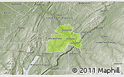 Physical 3D Map of Sherbrooke, semi-desaturated
