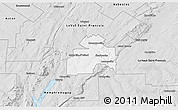 Silver Style 3D Map of Sherbrooke