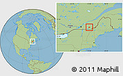 Savanna Style Location Map of Sherbrooke