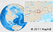 Shaded Relief Location Map of Sherbrooke