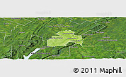 Physical Panoramic Map of Sherbrooke, satellite outside