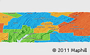 Political Panoramic Map of Sherbrooke