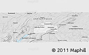 Silver Style Panoramic Map of Sherbrooke