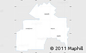 Silver Style Simple Map of Sherbrooke, single color outside