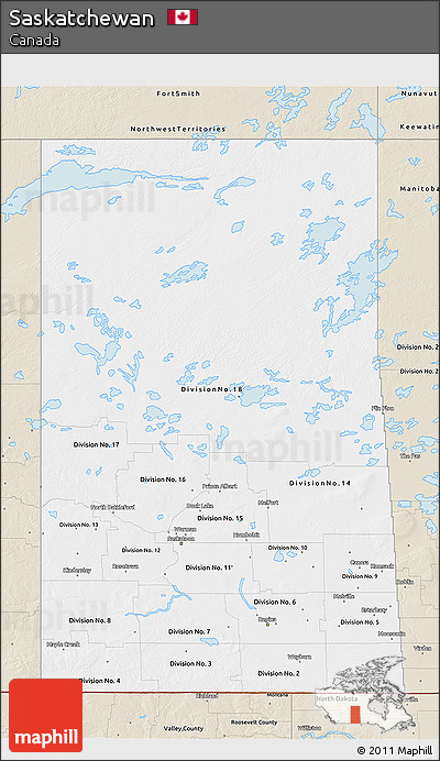 Classic Style 3D Map of Saskatchewan