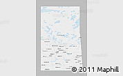 Gray 3D Map of Saskatchewan, single color outside