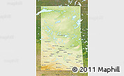 Physical 3D Map of Saskatchewan, satellite outside