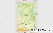 Physical 3D Map of Saskatchewan, shaded relief outside