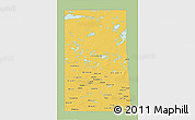 Savanna Style 3D Map of Saskatchewan, single color outside