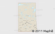 Shaded Relief 3D Map of Saskatchewan, cropped outside