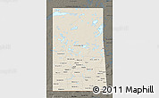 Shaded Relief 3D Map of Saskatchewan, darken