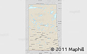 Shaded Relief 3D Map of Saskatchewan, desaturated