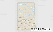 Shaded Relief 3D Map of Saskatchewan, lighten, semi-desaturated