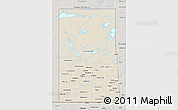 Shaded Relief 3D Map of Saskatchewan, semi-desaturated