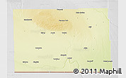 Physical 3D Map of Division No.  1, lighten, desaturated