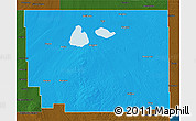 Political 3D Map of Division No. 10, darken
