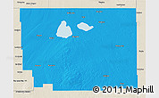 Political 3D Map of Division No. 10, shaded relief outside