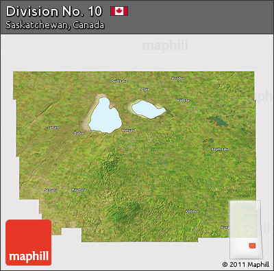 Satellite 3D Map of Division No. 10, cropped outside