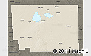 Shaded Relief 3D Map of Division No. 10, darken