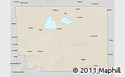 Shaded Relief 3D Map of Division No. 10, desaturated
