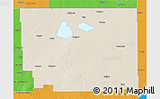 Shaded Relief 3D Map of Division No. 10, political outside