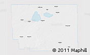 Silver Style 3D Map of Division No. 10, single color outside