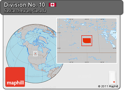 Gray Location Map of Division No. 10
