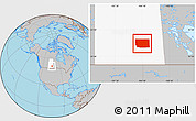 Gray Location Map of Division No. 10, highlighted parent region