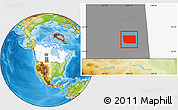 Physical Location Map of Division No. 10, highlighted country, highlighted parent region