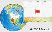 Physical Location Map of Division No. 10, highlighted country