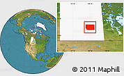 Satellite Location Map of Division No. 10, highlighted parent region