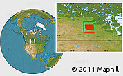 Satellite Location Map of Division No. 10