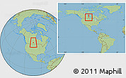Savanna Style Location Map of Division No. 10, within the entire country