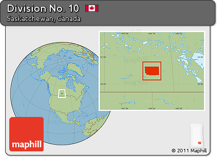 Savanna Style Location Map of Division No. 10