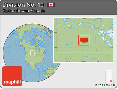 Savanna Style Location Map of Division No. 10