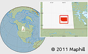 Savanna Style Location Map of Division No. 10, highlighted parent region, hill shading