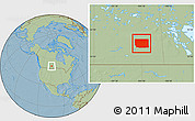Savanna Style Location Map of Division No. 10, hill shading