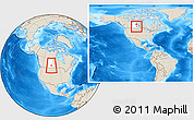 Shaded Relief Location Map of Division No. 10, highlighted parent region, within the entire country