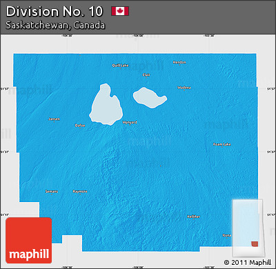 Political Map of Division No. 10, single color outside