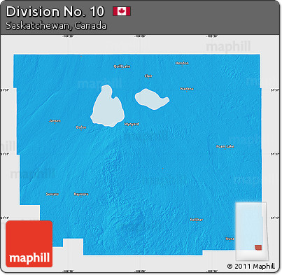 Political Map of Division No. 10, single color outside