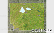 Satellite Map of Division No. 10, semi-desaturated